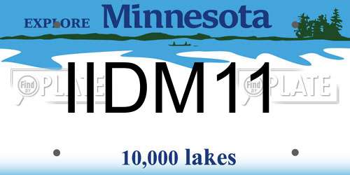 IIDM11 Minnesota License Plate