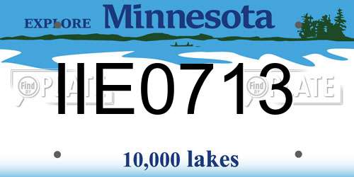 IIE0713 Minnesota License Plate