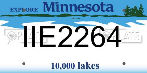 IIE2264 Minnesota License Plate