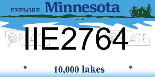 IIE2764 Minnesota License Plate