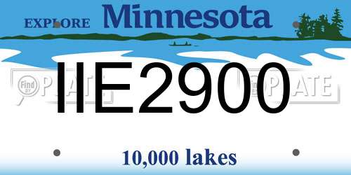 IIE2900 Minnesota License Plate