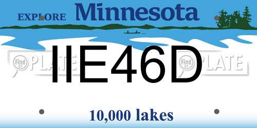 IIE46D Minnesota License Plate