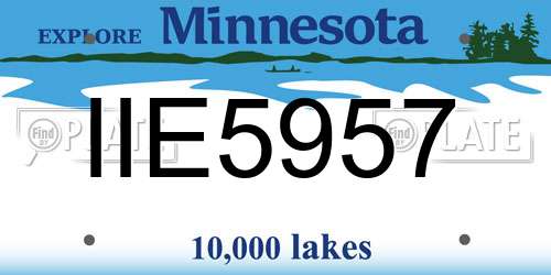 IIE5957 Minnesota License Plate