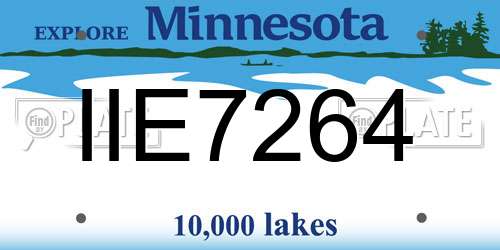 IIE7264 Minnesota License Plate
