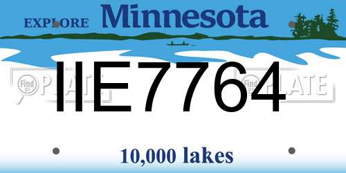 IIE7764 Minnesota License Plate