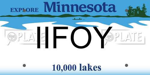 IIFOY Minnesota License Plate