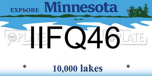 IIFQ46 Minnesota License Plate