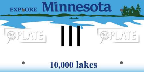 III Minnesota License Plate
