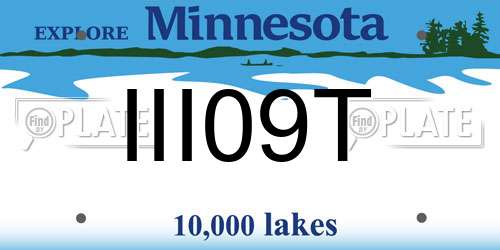 III09T Minnesota License Plate