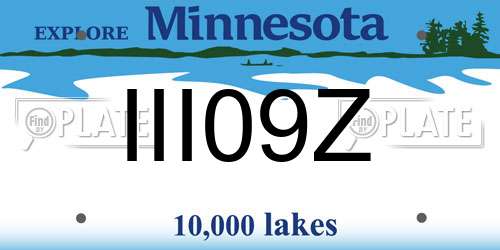 III09Z Minnesota License Plate