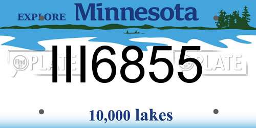 III6855 Minnesota License Plate