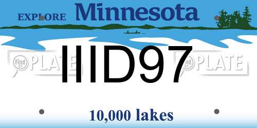 IIID97 Minnesota License Plate