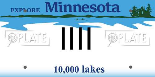 IIII Minnesota License Plate