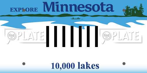 IIIIIII Minnesota License Plate