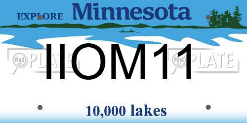 IIOM11 Minnesota License Plate