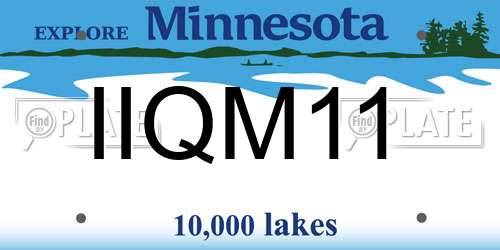 IIQM11 Minnesota License Plate