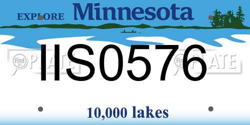IIS0576 Minnesota License Plate
