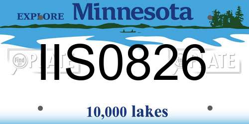 IIS0826 Minnesota License Plate