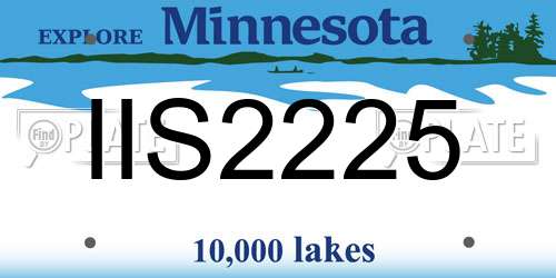 IIS2225 Minnesota License Plate