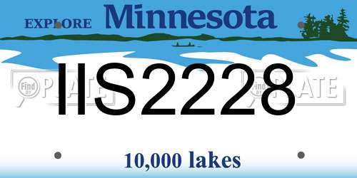 IIS2228 Minnesota License Plate