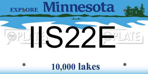 IIS22E Minnesota License Plate