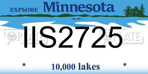 IIS2725 Minnesota License Plate