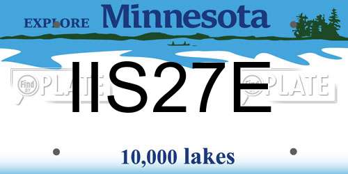 IIS27E Minnesota License Plate