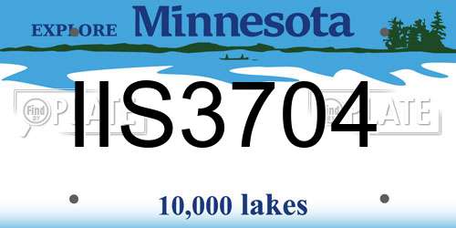 IIS3704 Minnesota License Plate