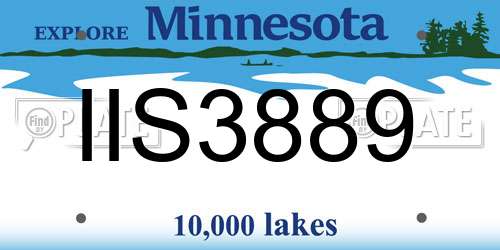 IIS3889 Minnesota License Plate