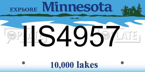 IIS4957 Minnesota License Plate