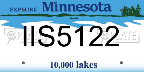 IIS5122 Minnesota License Plate