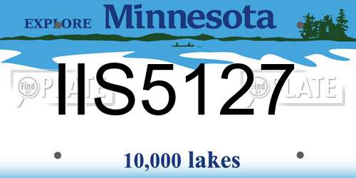 IIS5127 Minnesota License Plate