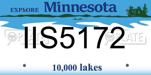 IIS5172 Minnesota License Plate