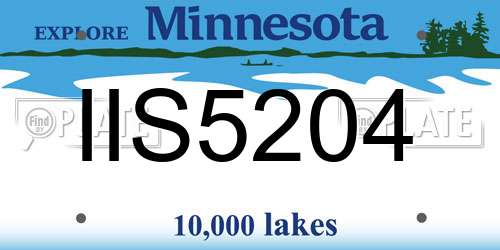 IIS5204 Minnesota License Plate
