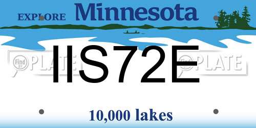 IIS72E Minnesota License Plate