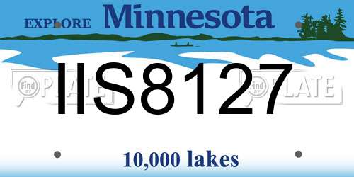IIS8127 Minnesota License Plate