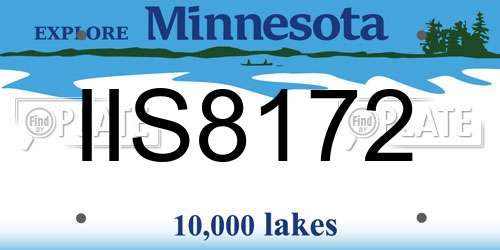 IIS8172 Minnesota License Plate