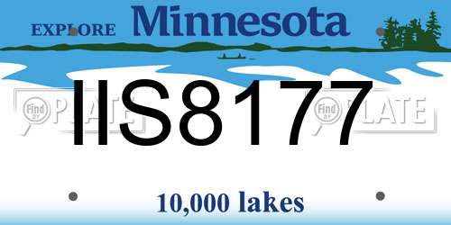IIS8177 Minnesota License Plate