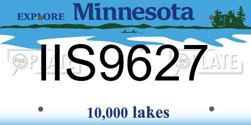 IIS9627 Minnesota License Plate