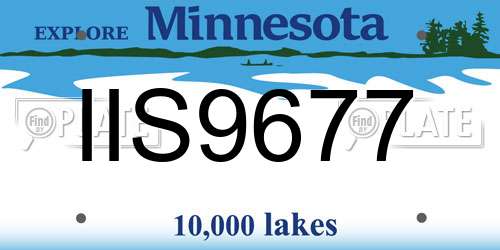 IIS9677 Minnesota License Plate