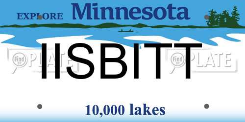 IISBITT Minnesota License Plate