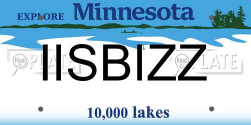 IISBIZZ Minnesota License Plate