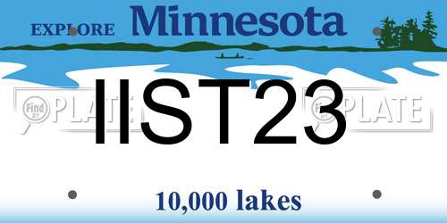 IIST23 Minnesota License Plate