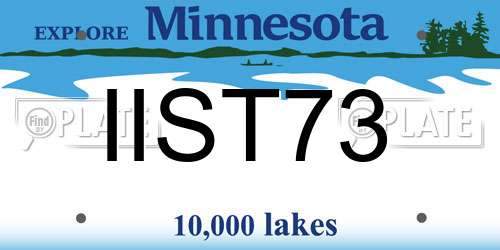 IIST73 Minnesota License Plate