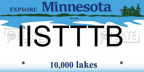 IISTTTB Minnesota License Plate