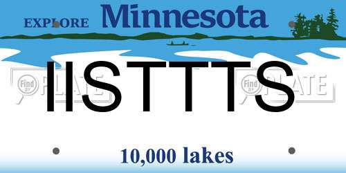IISTTTS Minnesota License Plate