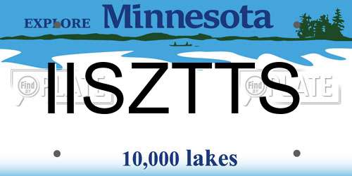 IISZTTS Minnesota License Plate
