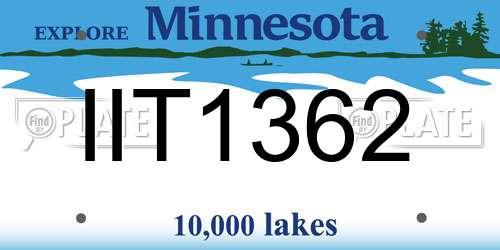 IIT1362 Minnesota License Plate