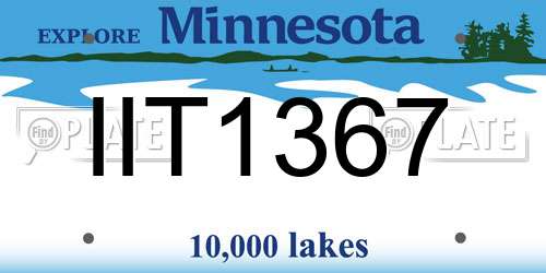 IIT1367 Minnesota License Plate
