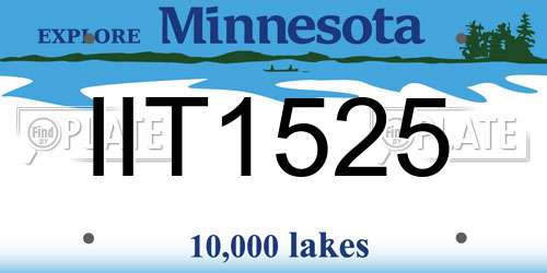 IIT1525 Minnesota License Plate